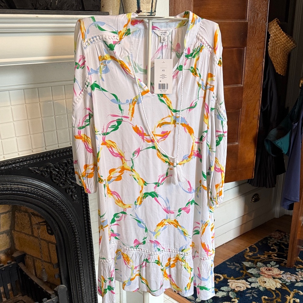 Crown‎ & Ivy lattice Peasant dress . NWT. Retail 79.50